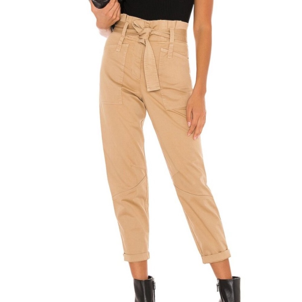 Tan High-Waisted Paperbag Pants, ALC Coburn II